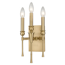 Golden 3509-WSC BCB - Golden Lighting Landon 3-light Wall Sconce in Brushed Champagne Brass
